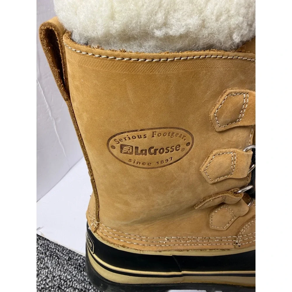 LaCrosse Serious Footgear Tan Black Suede Rubber Winter Pac Boots 298280 Mens 7